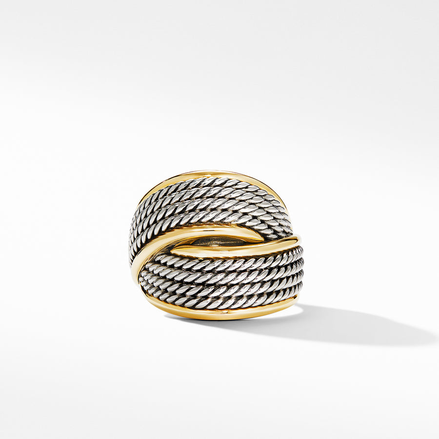 David Yurman DY Origami Crossover Ring with 18K Yellow Gold - R14719S8-192740977572