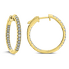 Set in 18K yellow gold, the warm gold discs reflect the fire and brilliance of these 1.00ctw round shaped diamonds. Whether youre shopping for a gift for her or simply treating yourself, these earrings are a perfect staple for everyday wear!