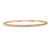 A beautiful, classic diamond bangle that you can add to any stack bracelet look. This gorgeous rose gold bracelet has 1.00ctw diamonds that are G-H in color, SI in clarity glimmering from the top side of the bangle. Pair this striking design with another diamond bracelet from Moyer!