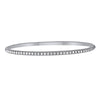 A beautiful, classic diamond bangle that you can add to any stack bracelet look. This gorgeous white gold bracelet has 1.00ctw diamonds that are G-H in color, SI in clarity glimmering from the top side of the bangle. Pair this striking design with another diamond bracelet from Moyer!