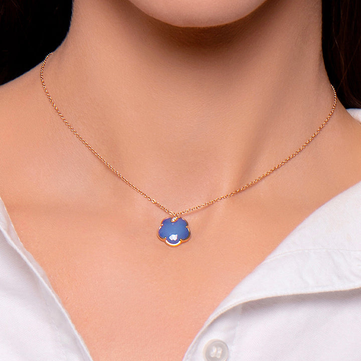 Pasquale Bruni 18K Rose Gold Petit Joli Blue Moon & Diamond Necklace - 16135R