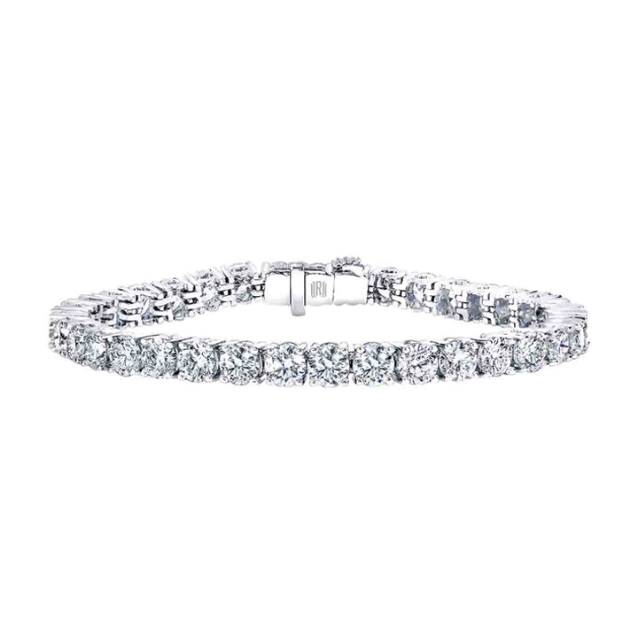 14K White Gold 10.02ctw Diamond Tennis Bracelet - 181768