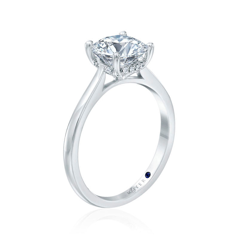 Moyer Collection 18k White Gold Solitaire Engagement Ring - 364446