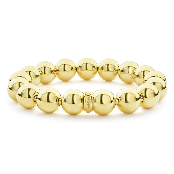 Lagos Caviar Gold 12mm Gold Bead Bracelet - 05-10288-M