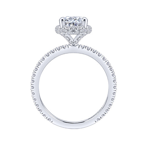 Gabriel & Co 18k White Gold Diamond Engagement Ring - ER12907O6W83JJ