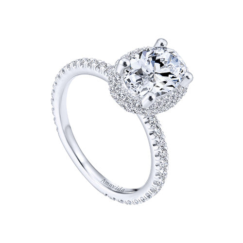 Gabriel & Co 18k White Gold Diamond Engagement Ring - ER12907O6W83JJ