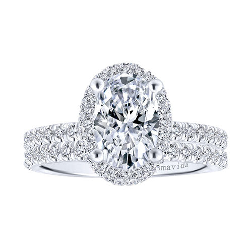 Gabriel & Co 18k White Gold Diamond Engagement Ring - ER12907O6W83JJ