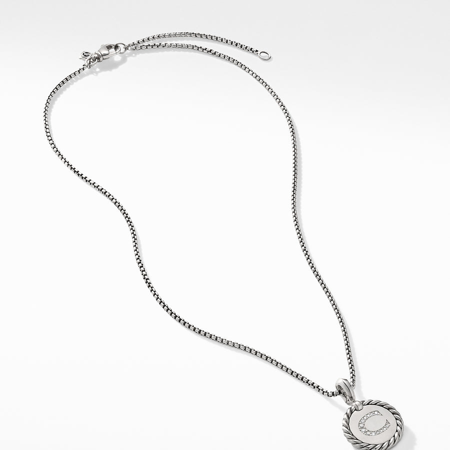 David Yurman Initial Charm Necklace with Diamonds - N14521DSSADIC-883932970098