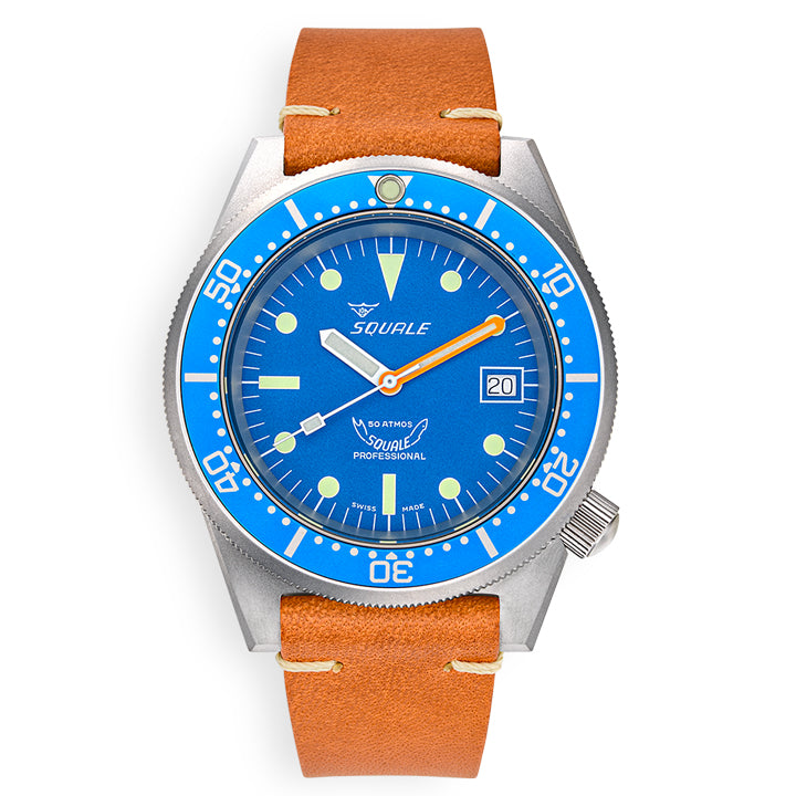 Squale 1521 Blue Blasted Leather - 1521BLUEBL.PC