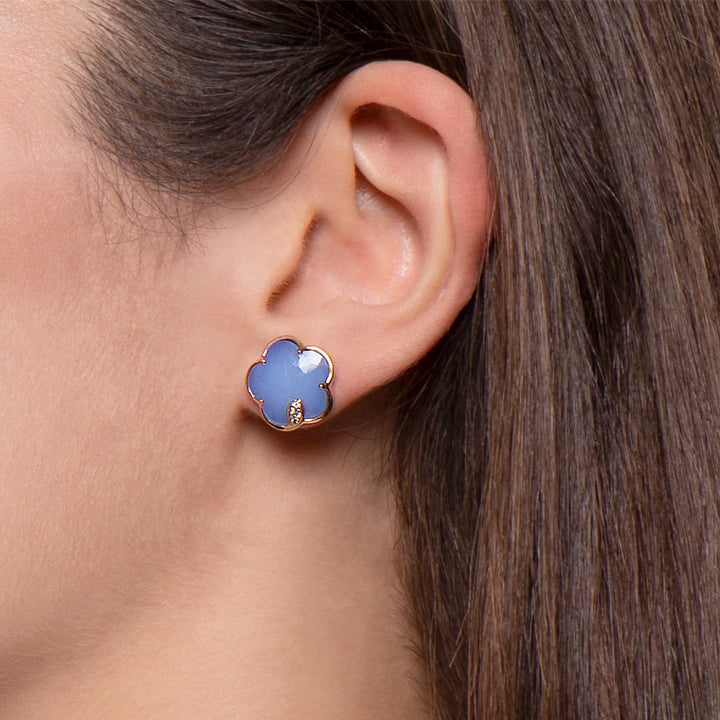 Pasquale Bruni 18K Rose Gold Petit Joli Blue Moon & Diamond Earrings - 16132R