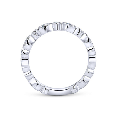 Gabriel & Co. 14k White Gold Diamond Stackable Ladies' Ring - LR4748W45JJ