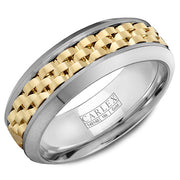 A multi-component CARLEX in yellow gold with white gold beveled edges. This ring is available in 18K (White, Yellow & Rose) gold & Platinum 950.