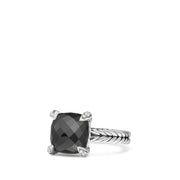 Chatelaine? Ring with Black Onyx and Diamonds, 11mm
