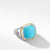 Sterling silver with 18-karat yellow gold ��� Reconstituted turquoise, 14mm,  ��� Ring, 18mm