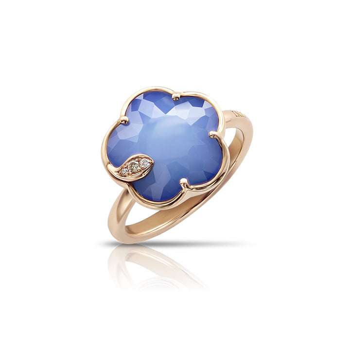 Pasquale Bruni 18K Rose Gold Petit Joli Blue Moon & Diamond Ring - 16117R
