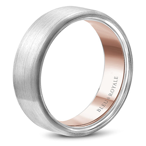Bleu Royale 14k Two Tone Gold Men's Wedding Band - RYL-010WR6-M10