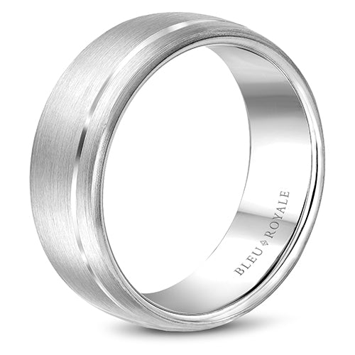 Bleu Royale 14k White Gold Men's Wedding Band - RYL-003W85-M10