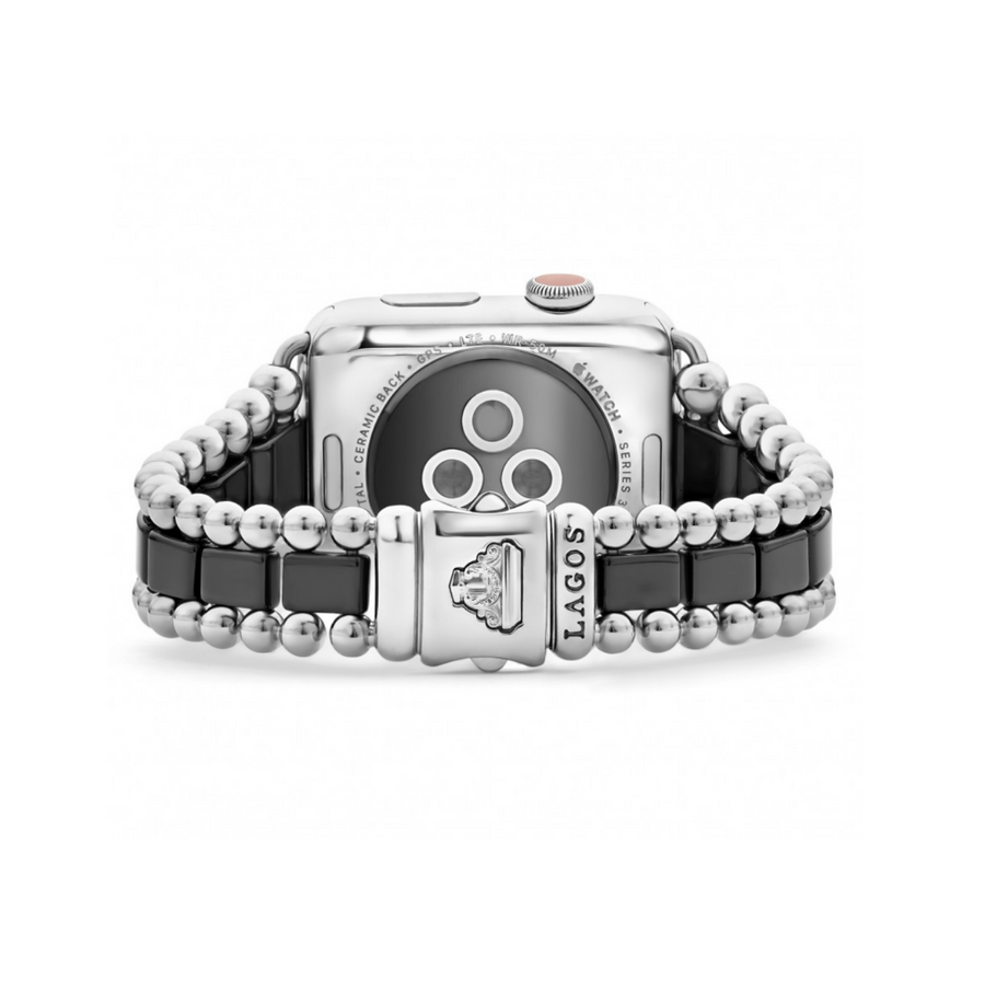 Lagos Smart Caviar Black Ceramic Watch Bracelet, 42/44mm- 12-90010-CB8