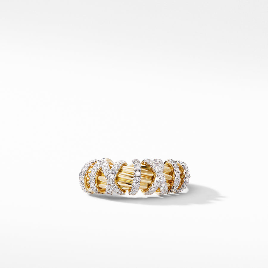 David Yurman Helena Small Ring with 18K Yellow Gold and Diamonds - R13281D88ADI-883932984934