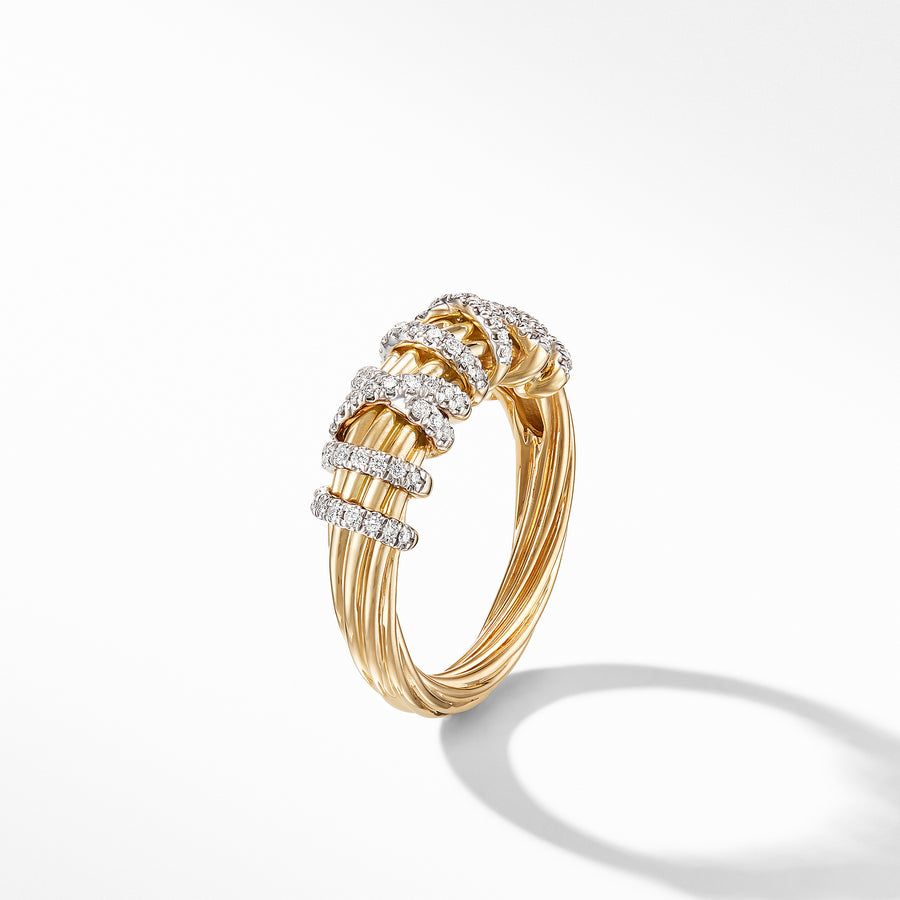 David Yurman Helena Small Ring with 18K Yellow Gold and Diamonds - R13281D88ADI-883932984934