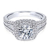 14K White Gold 1.0ct Diamond Engagement Ring *Center Stone Not Included*