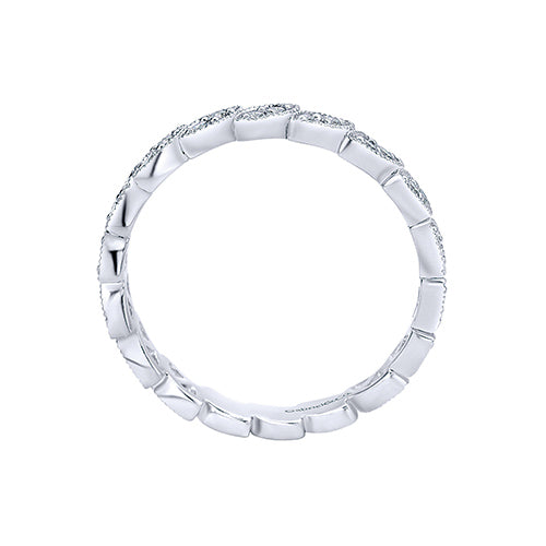 Gabriel & Co. 14k White Gold Diamond Stackable Ladies' Ring - LR4652W45JJ