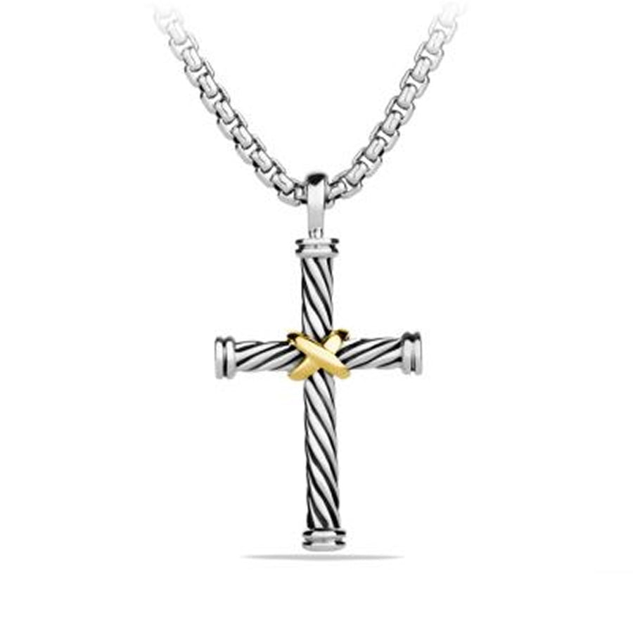 David Yurman Cable Cross Pendant with 18K Gold - D05002S8