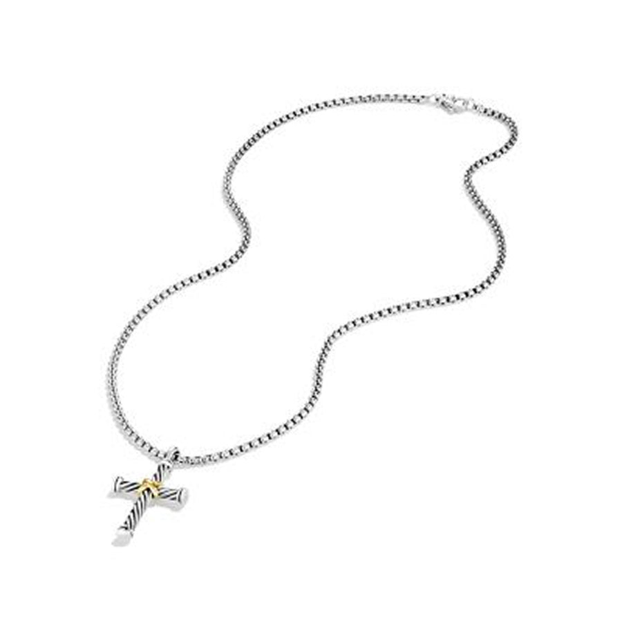 David Yurman Cable Cross Pendant with 18K Gold - D05002S8