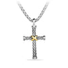 Sterling silver and 18-karat yellow goldCross, 19 x 35mmPlease note: Cross only; chain sold separately.