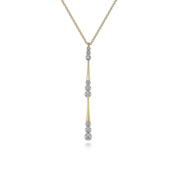 Gabriel & Co. 14K Yellow Gold Diamond Drop Y Necklace - NK7209Y45JJ