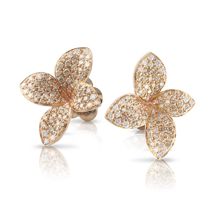 Pasquale Bruni 18K Rose Gold Diamond Medium Petit Garden Earrings - 15377R