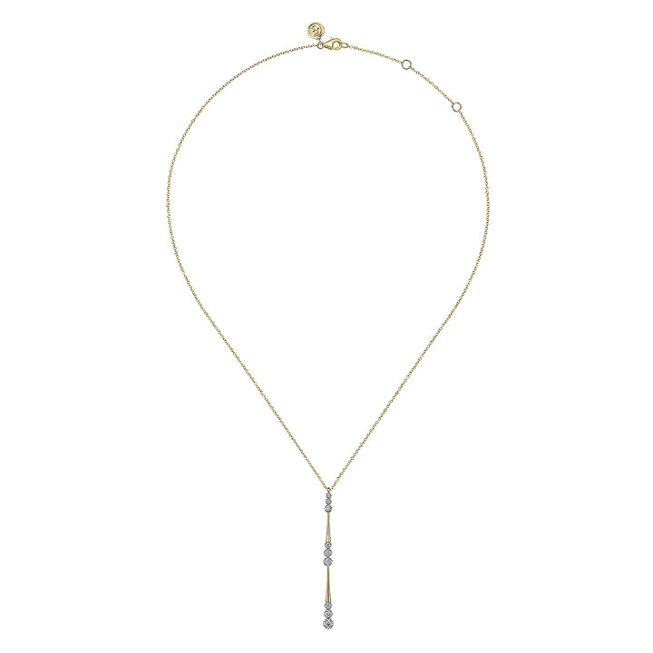 Gabriel & Co. 14K Yellow Gold Diamond Drop Y Necklace - NK7209Y45JJ