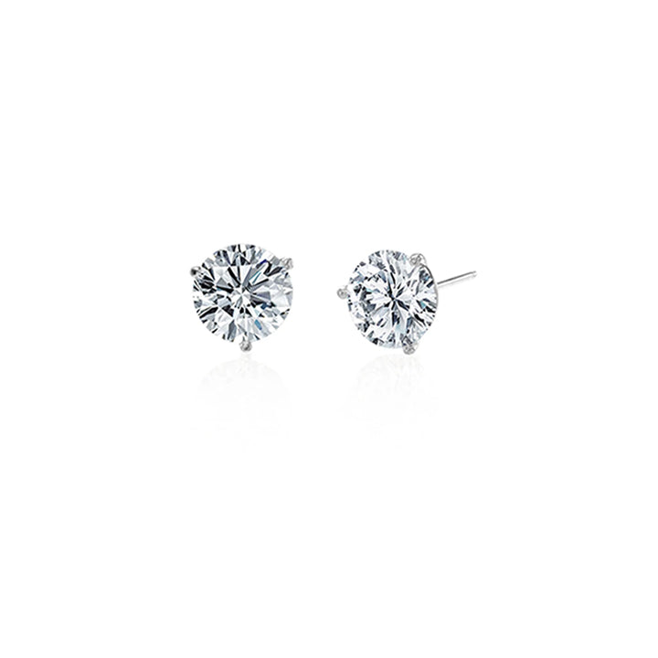 14K White Gold 2.61ctw Diamond Stud Earrings - 102397