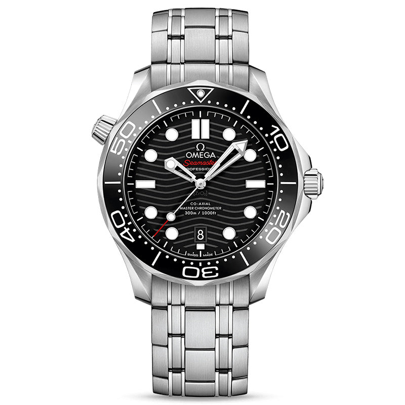 Omega Seamaster Diver 300M Co-Axial Master Chronometer 42mm Black Stainless Steel- 210.30.42.20.01.001