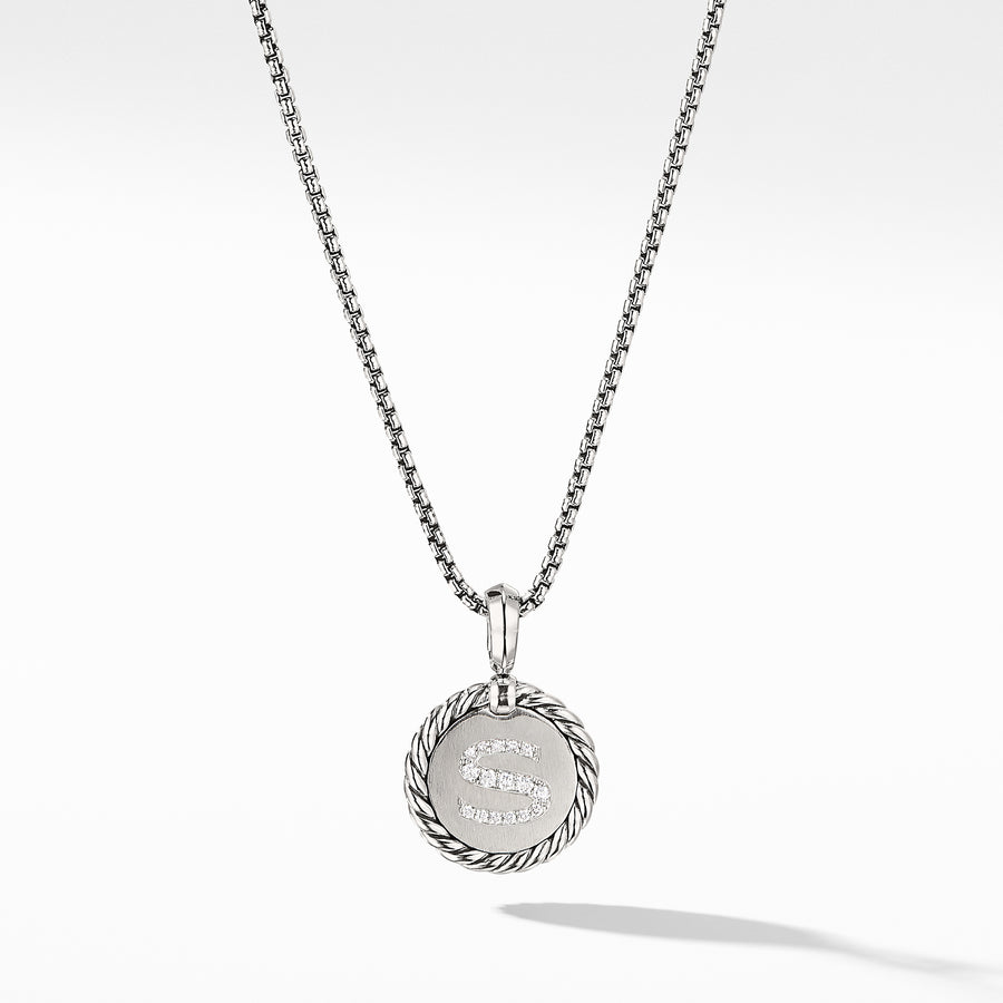 David Yurman Initial Charm Necklace with Diamonds - N14521DSSADIS-883932969931