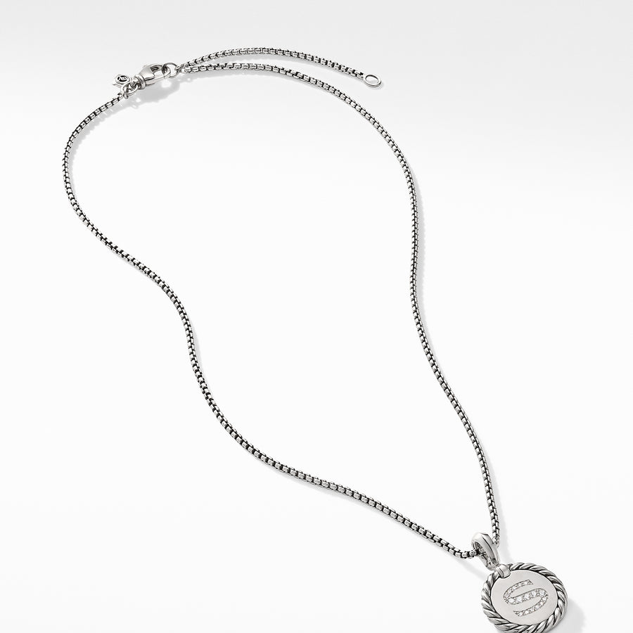 David Yurman Initial Charm Necklace with Diamonds - N14521DSSADIS-883932969931