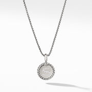 Sterling silver ��� Pav? diamonds, .12 total carat weight,  ��� Adjustable length, 16-18 ��� Lobster clasp-