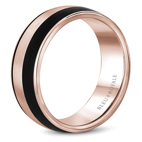 Bleu Royale 14k Rose Gold Men's Wedding Band - RYL-014RB85-M10