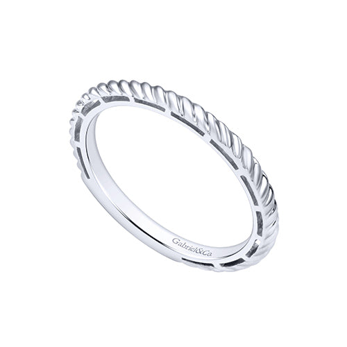 Gabriel & Co. 14k White Gold Twisted Rope Stackable Ring - LR4582W4JJJ