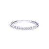 14k White Gold Twisted Rope Stackable Ring
