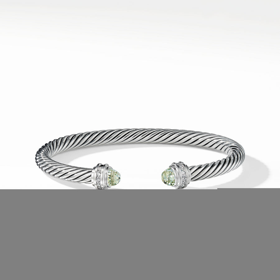 David Yurman Bracelet with Prasiolite and Diamonds - B04182 SSAPLDI