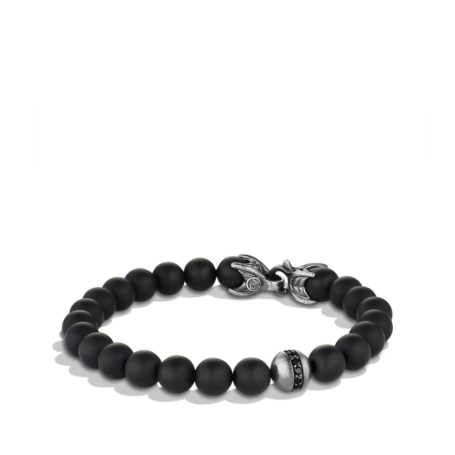 David Yurman Spiritual Beads Bracelet with Black Onyx and Black Diamonds - B05761MSSDBOBD-883932244496