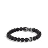 Sterling silver  ���  Black onyx beads, 8mm diameter ��� Pav? black diamonds, 0.32 total carat weight  ���  Lobster clasp