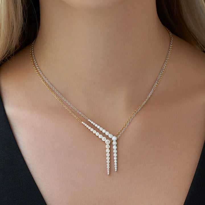 Melissa Kaye 18K Gold Aria Y Necklace