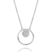 White gold diamond Infinity loop necklace (0.10 tcw).