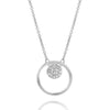 White gold diamond Infinity loop necklace (0.10 tcw).
