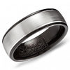 BLACK COBALT TORQUE 7MM SATIN WHT CNTR BLK EDGE BAND SIZE 10 #14818