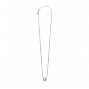 A diamond circle pendant set in sterling silver with 18K gold Caviar on an adjustable 16 to 18 inch necklace. Finished with a lobster clasp. LAGOS diamonds are the highest quality natural stones.- Sterling Silver & 18K Gold- 0.14 Carat- Necklace adjustable 16 to 18 Inches- Diameter 12mm- STYLE #: 04-80890-00ML
