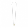 A diamond circle pendant set in sterling silver with 18K gold Caviar on an adjustable 16 to 18 inch necklace. Finished with a lobster clasp. LAGOS diamonds are the highest quality natural stones.- Sterling Silver & 18K Gold- 0.14 Carat- Necklace adjustable 16 to 18 Inches- Diameter 12mm- STYLE #: 04-80890-00ML