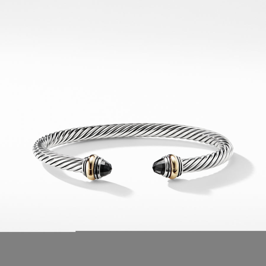 David Yurman Cable Classic Bracelet with Black Onyx and Gold - B12381S4ABO